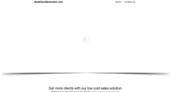 Desktop Screenshot of newclientgenerator.com
